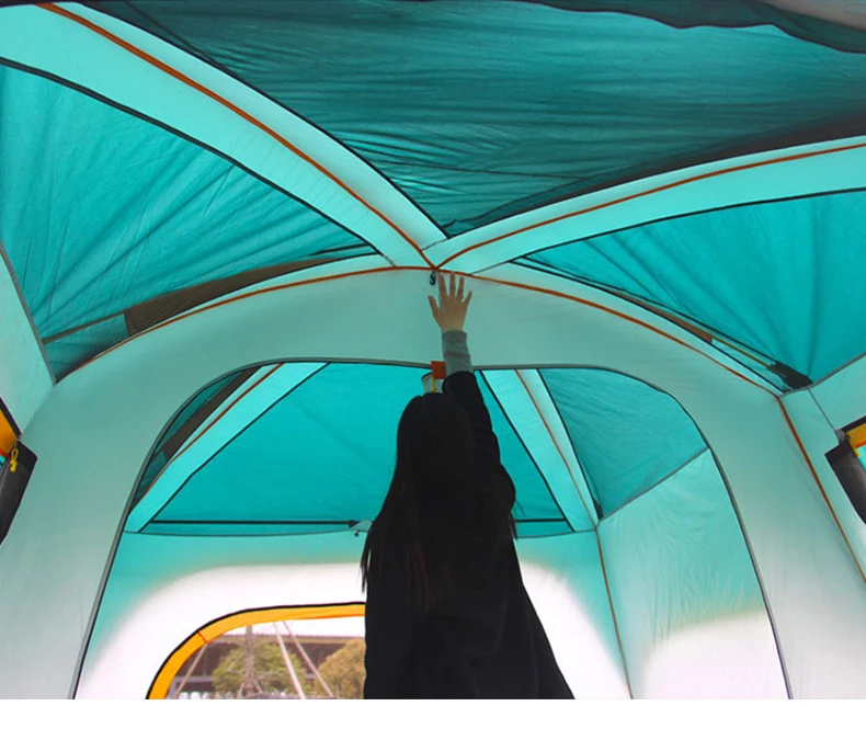 Top The Camel Outdoor New Big Space Camping Outing Two Bedroom Tent Ultra-large Hight Quality Waterproof Camping Tent