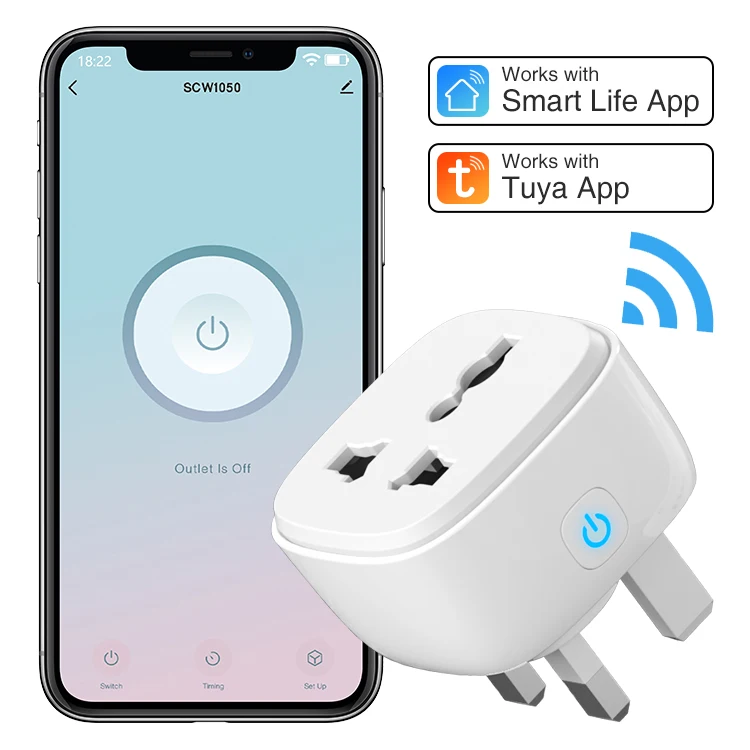 LDNIO SCW1050 2500W 10A EU US UK Conversion Tuya Socket Plug Wireless Control Wifi Smart Home Power Socket