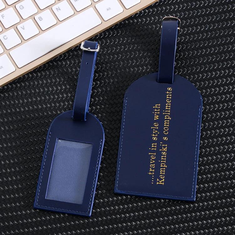 Creative leather suitcase tag aircraft PU luggage tag boarding pass logo exhibition identity tag