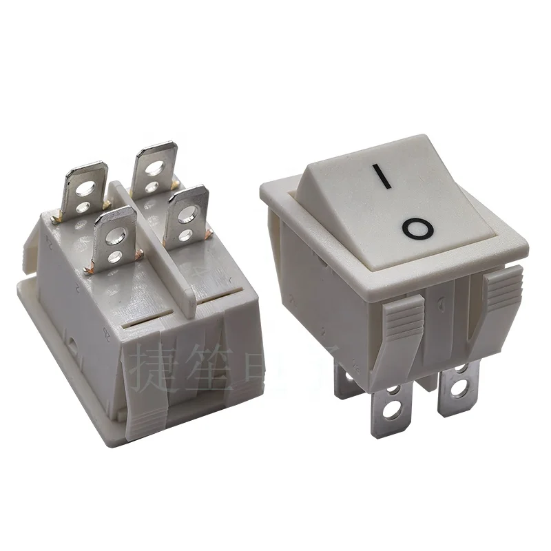 16A 250V /16A125V AC Square  Rocker Switch White Switch for Equipment and Medical Equipment JS-608FA