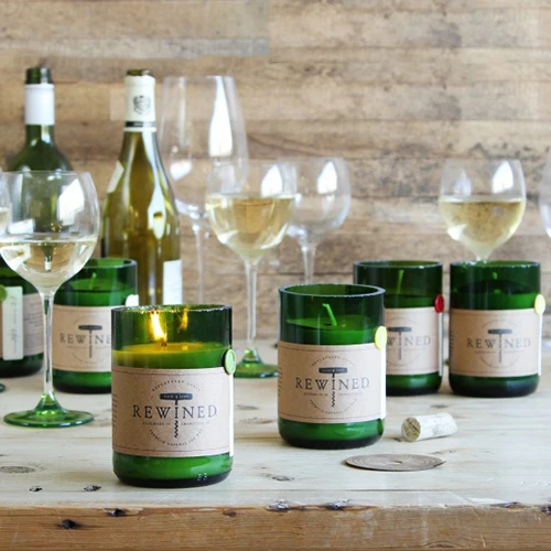 Hot Sale Wine Bottle Candle Soy Wax Scented