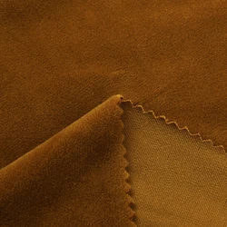OEM accept cheap customized super soft warp edge woven polyester suede fabric for clothing