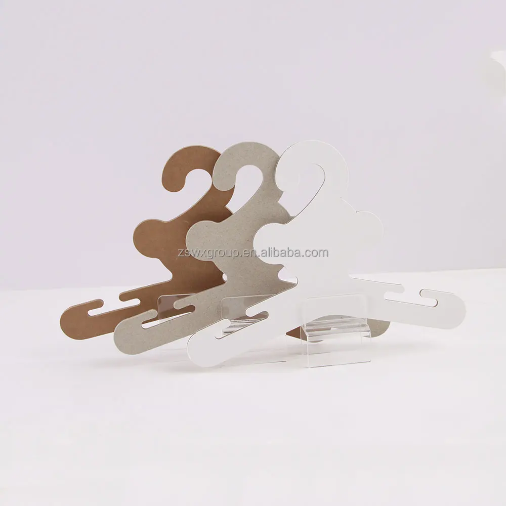 Modern portable shop clothes display cardboard drying hanger for lingerie