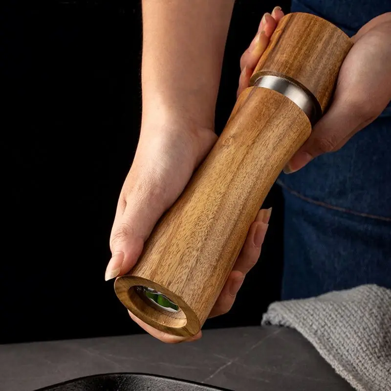Kitchen Essential Pepper Grinder 2 In 1 Stainless Steel, Manual Salt And Pepper Mill Grinder Spice Shakers