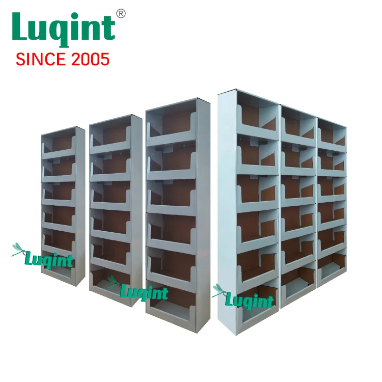 POS POP Floor Side Peg Cardboard Carton Power Wing Display For Promotion