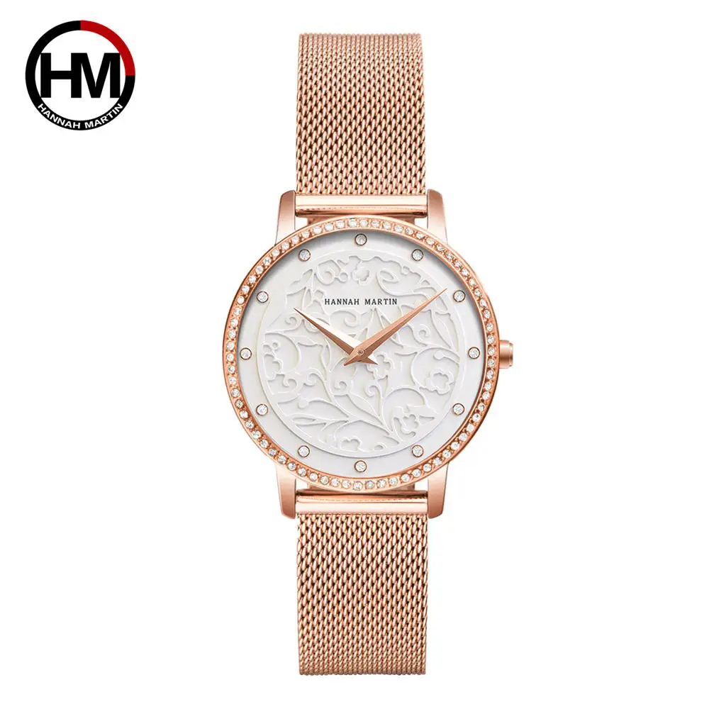 Hannah Martin1073 новые кварцевые женские часы модные наручные для женщин Relogio Femininos