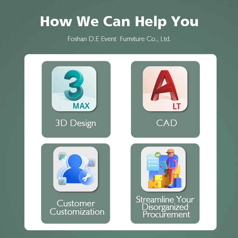 D.E Events High-quality wedding events mobile portable height high LED lighting bar table for party