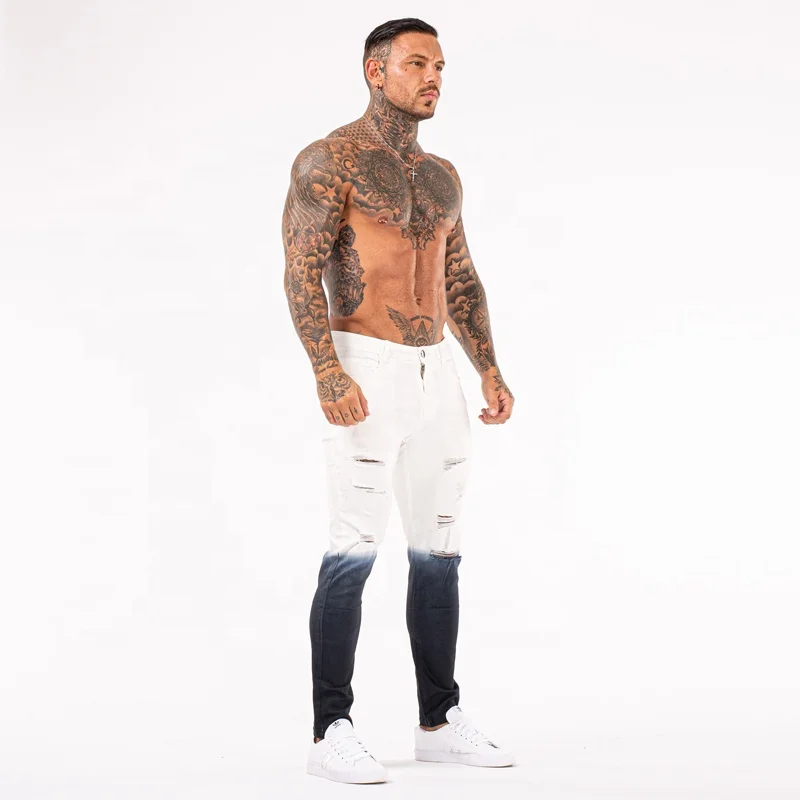 Dropship Mens Jeans Slim Fit Business Formal Wear Men Jens Pant Ripped Basic Denim Jeans For Man