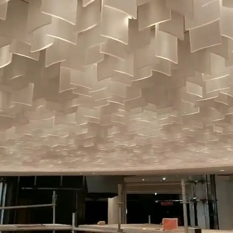 Acrylic Drop ceiling tiles modern artistic hall commercial Suspended Interior decorative led chandelier plexiglass ceiling tiles