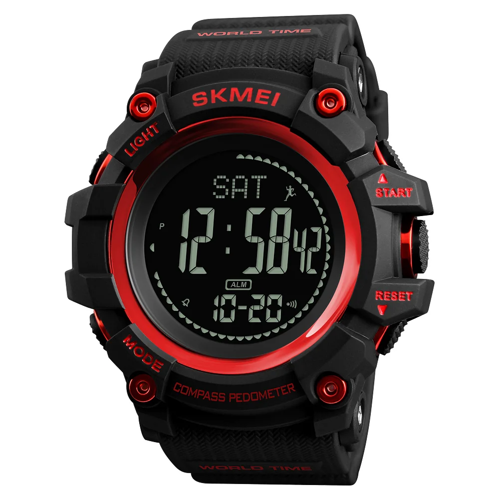 Skmei Multifunction Outdoor Watches Hand Clock for Men Compass Sport Outdoor Smart Digital Watch 1356