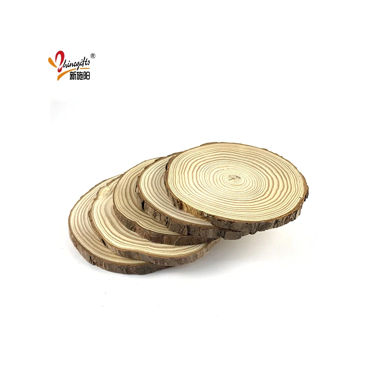 Diy Craft Round Natural Pine Wooden Slices Kids Painting Toy Set Large Wood Slices