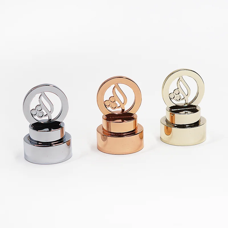 Custom Logo Perfume Bottle Lid Metal Znic Alloy Perfume Cover 15mm Zamac Perfume Cap