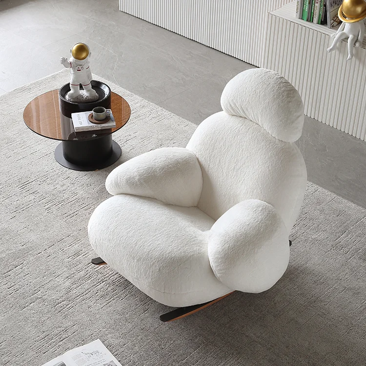 In stock nordic solid wood lounge office chair leisure for livingroom living room