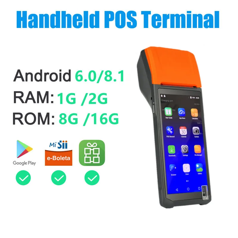 5.5 inch or 5.9 inch odm oem Smart Android Handheld wireless data payment pos system for sale