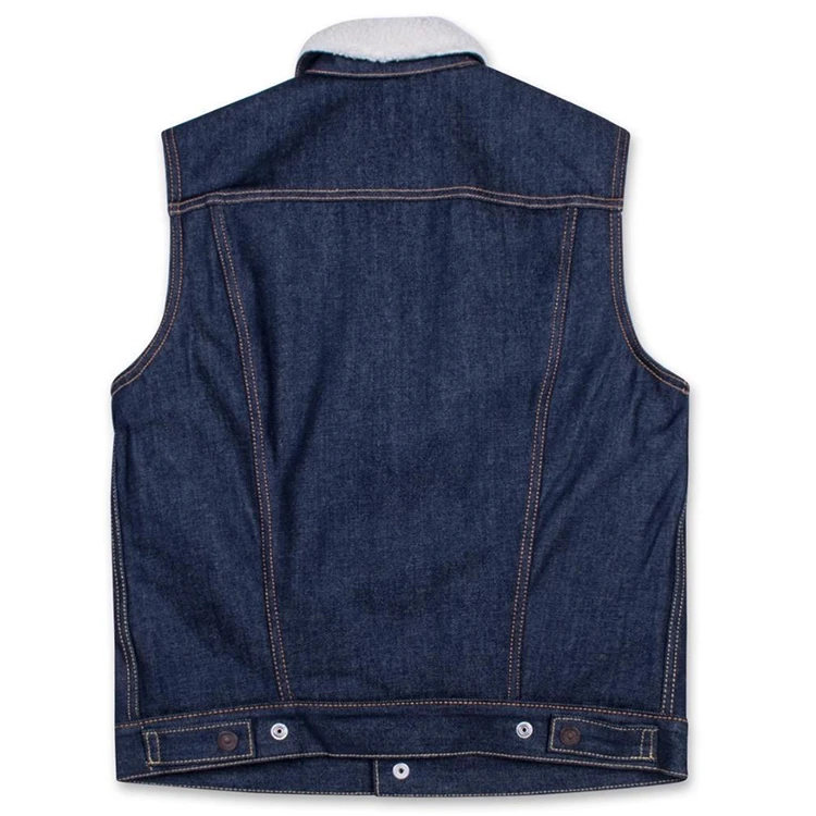 High Fashion Wholesale Mens Slimming Cotton Denim Vest With Pocket