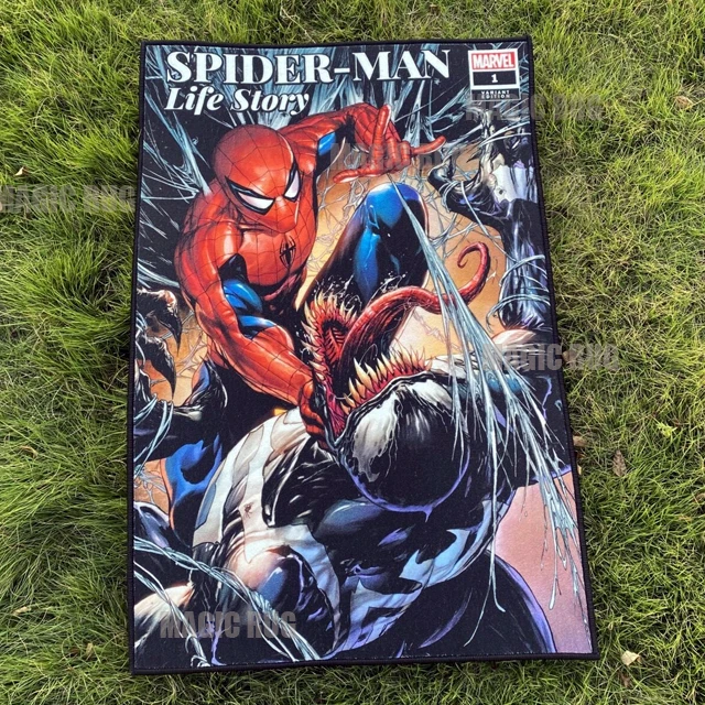 New Design Custom Personalize Logo Car Floor Mats Wholesale Anime Spiderman Logo Shape Carpet Area Rugs