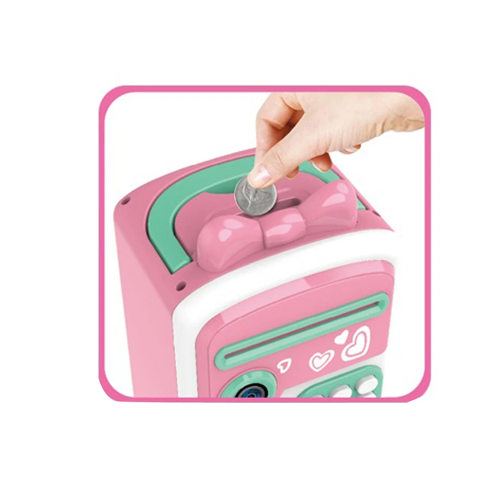 Tego Hot Selling Play House Toys With Music And Knowledge Learning ATM Piggy Bank Toy Money Saving Box For Children