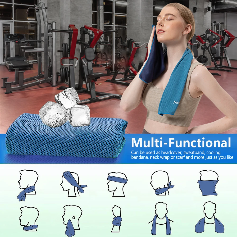 Neck Ice Towel Breathable Yoga Golf Workout Athletes Camping Cold Towel Instant Cooling Sports Gym Towel