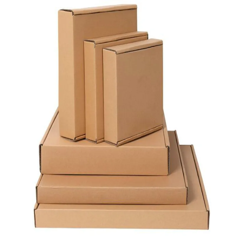 
Custom logo printed flat pack folding corrugated die cut mailing box 