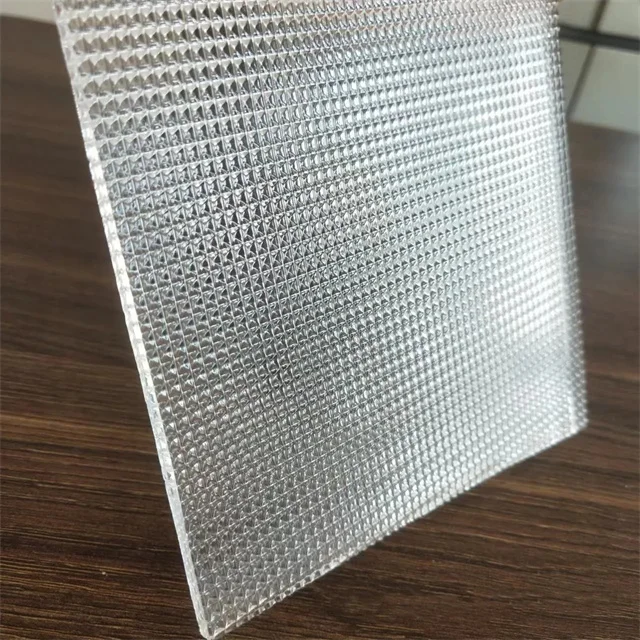 Customized   decorative diamond textured  kasumi water rain window glass