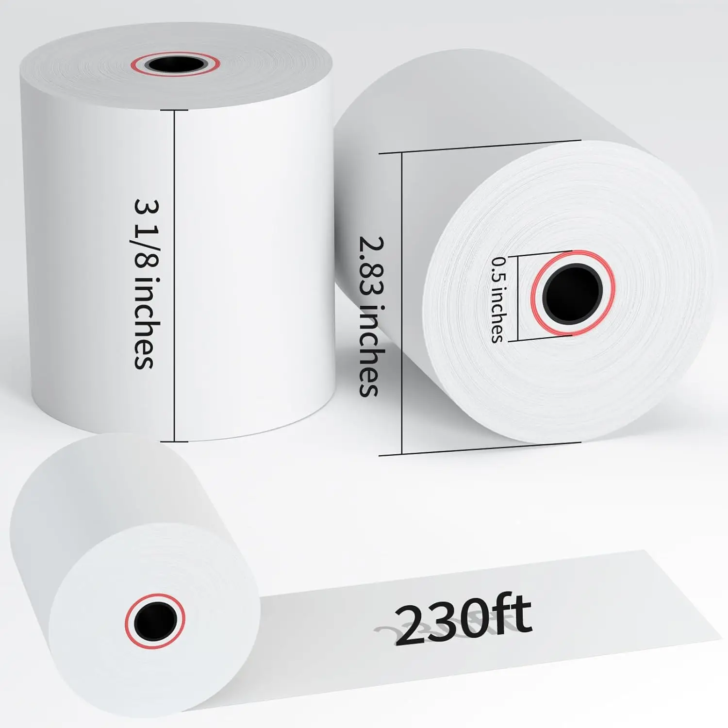 Wholesale 80x80mm Cash Register Paper Manufacture Customized 3 1/8 X 230 Thermal Paper Receipt Rolls 80x80 Thermal Paper Rolls