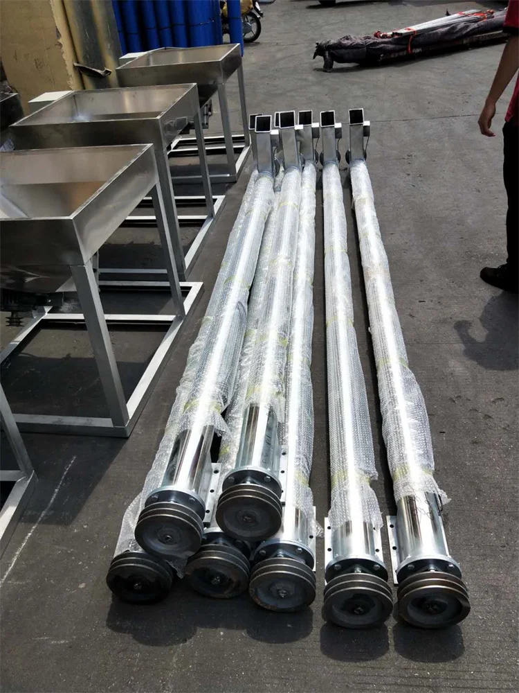 Stainless steel loading machine urea plastic granule spiral elevator powder grain Jiaolong vertical tilting feeding machine