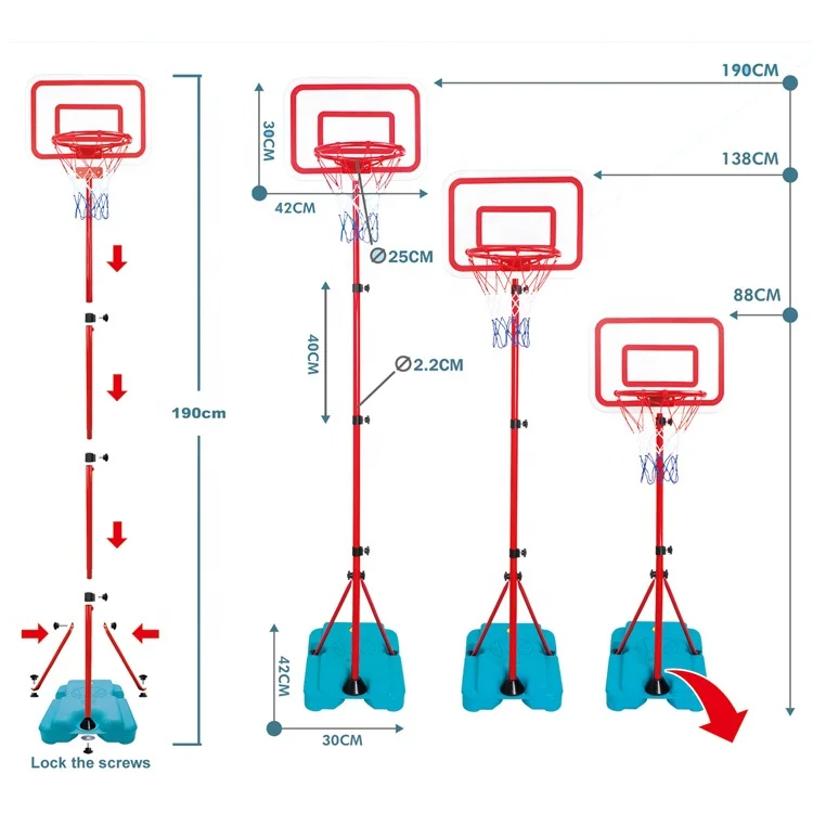 2023 Kids basketball stand toys 2 in 1 iron basketball boards with frame outdoor sport toys