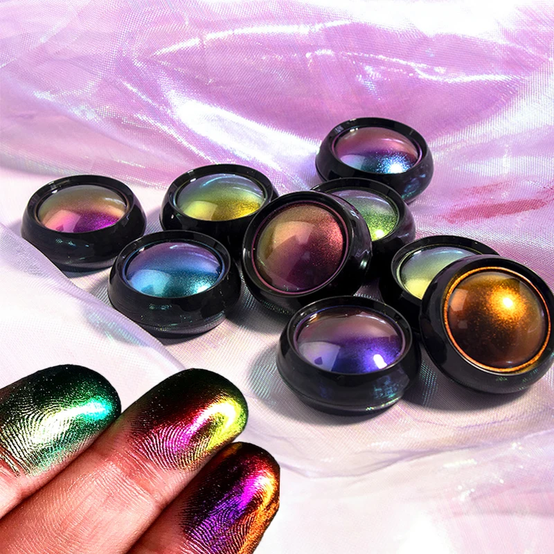 9 Colors Party Cosmetic Metallic Shiny Powder Duochrome Pigment Chameleon Single Eyeshadow