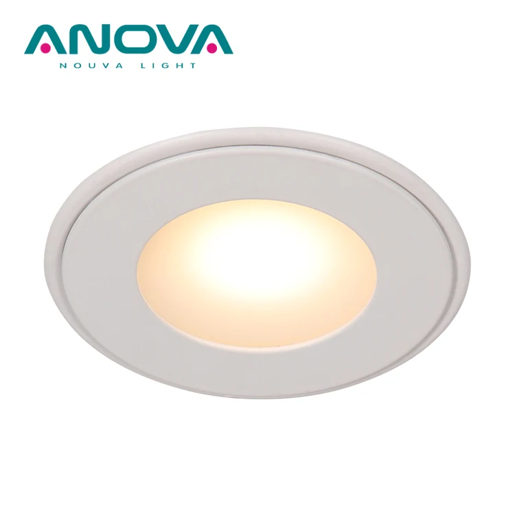 Cutout 10mm Surface Mounted Led under cabinet Lights super thin Round 3W kitchen display cabinet led