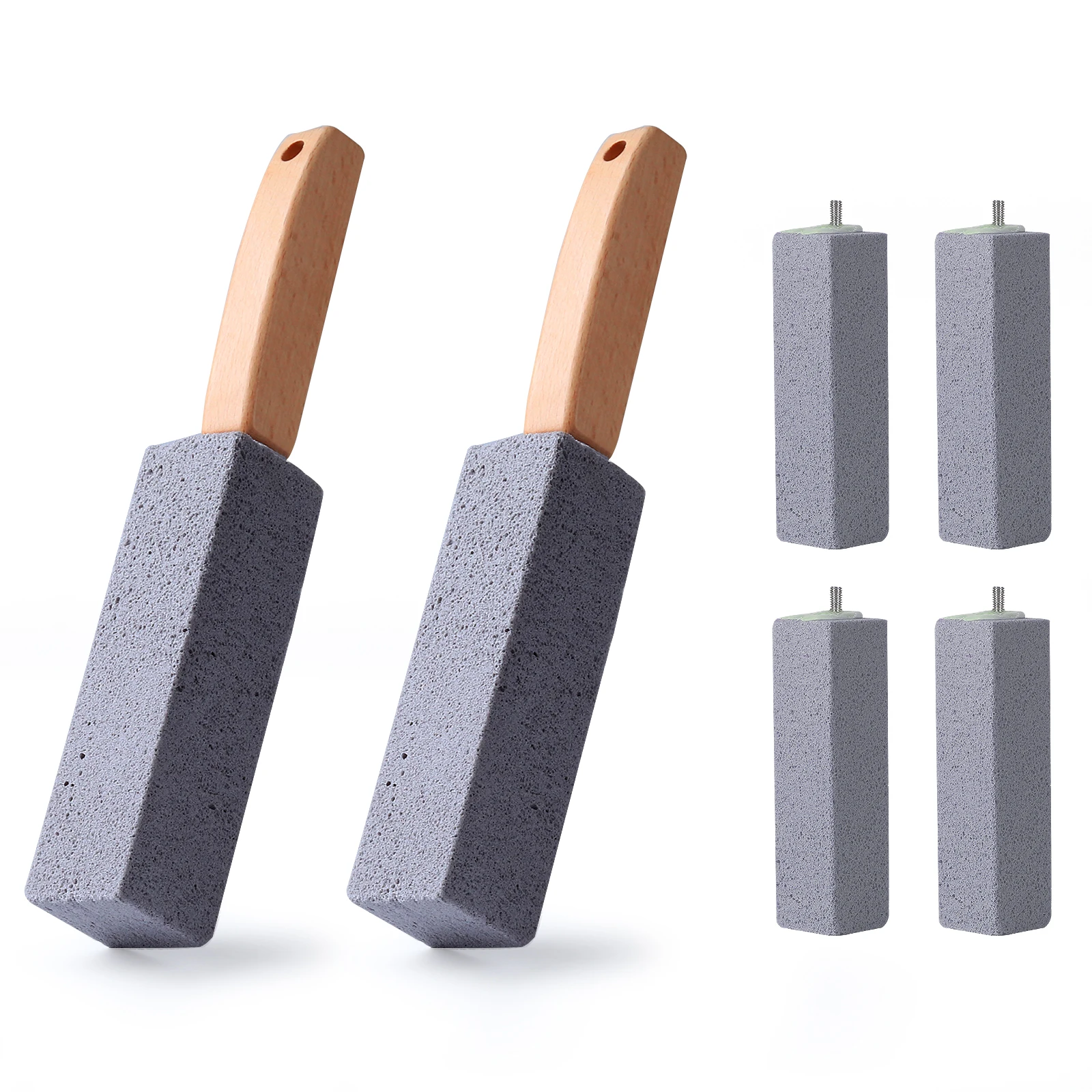 Pumice Stone for Cleaning Pumie with wooden Handle Pumice Stone Toilet Bowl Cleaner Remover for Toilet