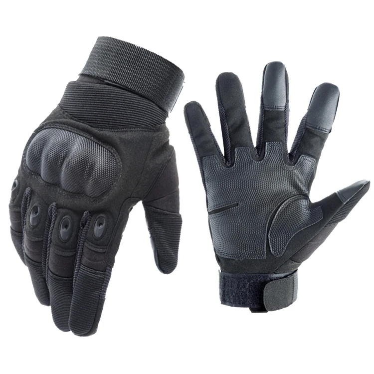 Черные антивибрационные тактические перчатки для сенсорного экрана