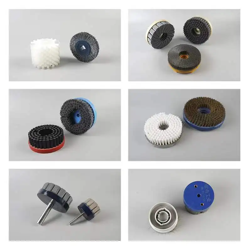 Manufacturer High Quality  radial abrasive polymer brush Nylon Round  Polishing Grinding Abrasive Brushes