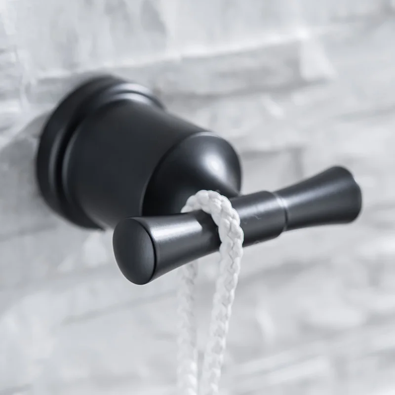 Luxury Home Designer Hardware 4 Pieces Black Bathroom Accessories Set