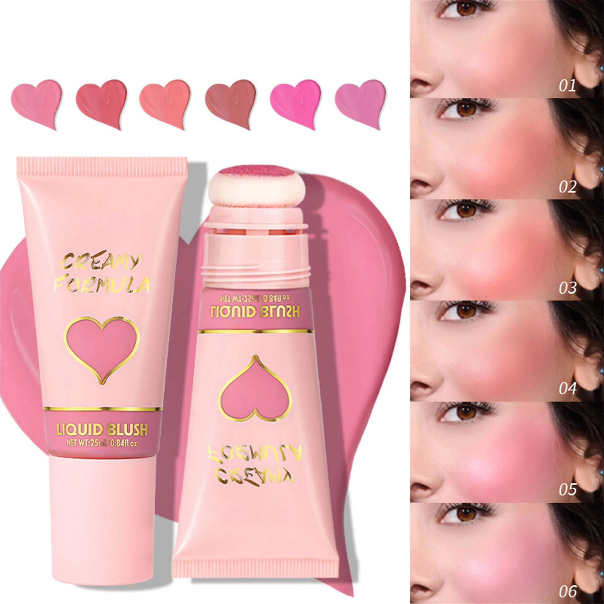 New Radiant Finish 25ml Swipe Right Creamy Blusher for Face