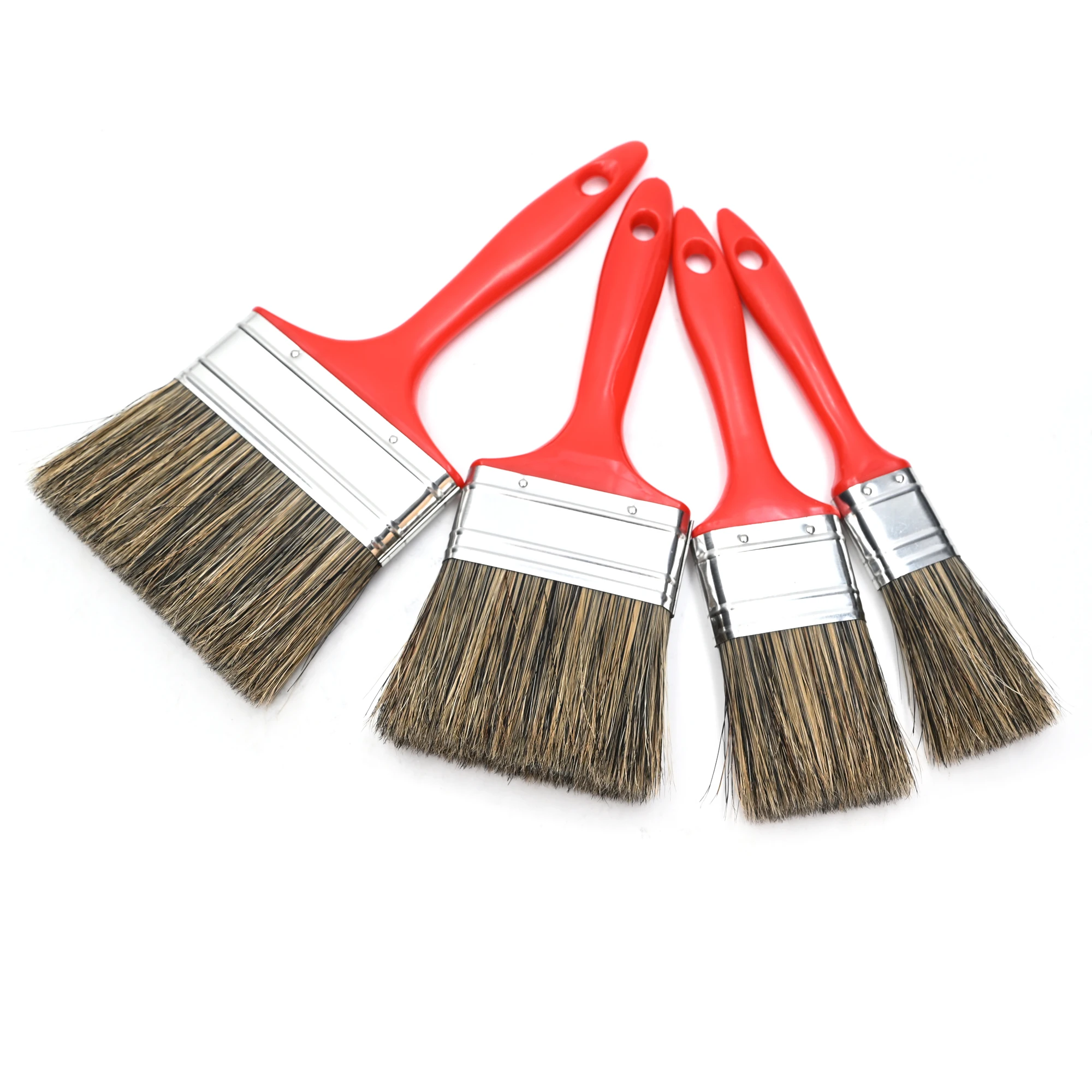 4Pcs Painting Brush 50% Bristle&50%SRT Plastic Handle