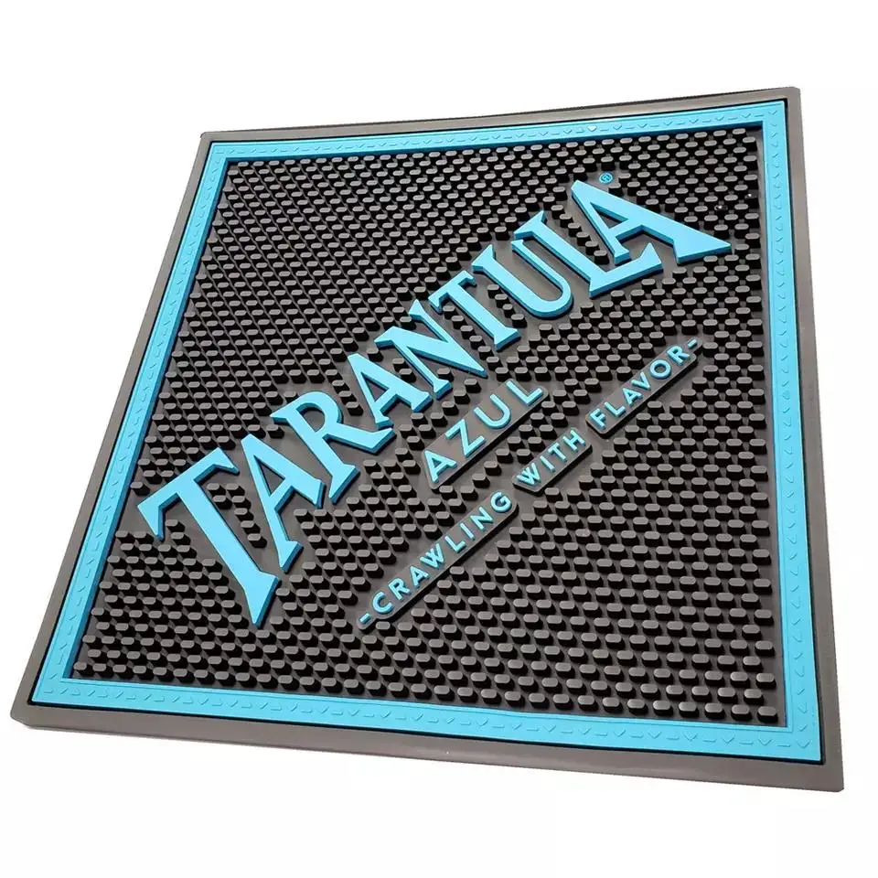 OEM Logo Custom Soft Silicon Rubber Bar Mat Budweiser Bar Counter Mat