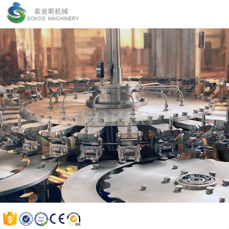 Automatic 8000 BPH Soda Water Filling Machine Cola Beverage Production Line