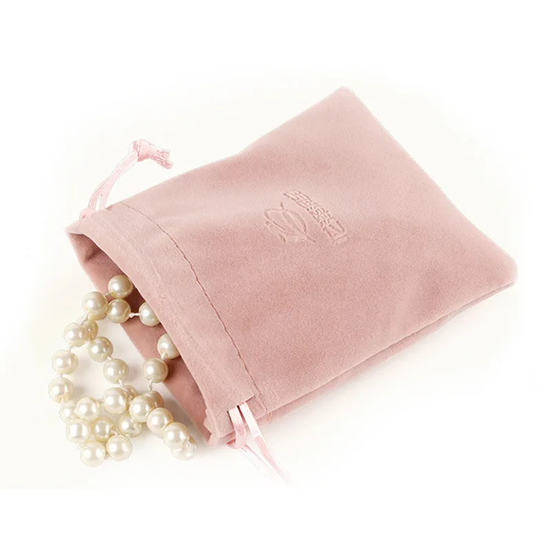 Luxury Jewelry Drawstring Bag Gift Packaging Velvet Jewelry Storage Pouch For Wedding Party Decoration
