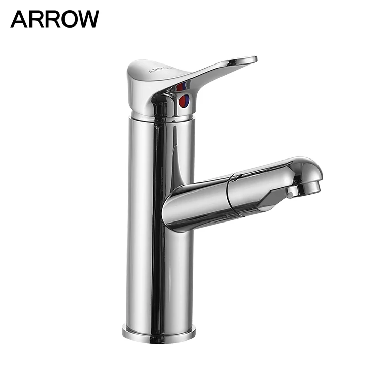 High Quality Brass Bathroom Mixer Deck Mounted Hot Cold Water Tap Single Handle Basin Faucet