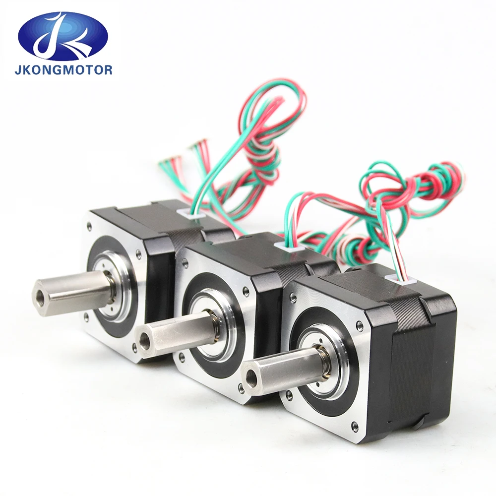 Jkongmotor 1.8degree 2phase stepping motor Double Shaft Dual Shaft Hollow Shaft Stepper Motor Nema 8 11 17 23 34 Stepper Motor