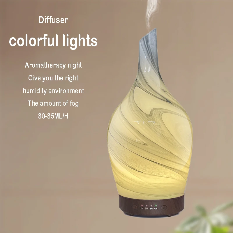 air humidifier led aroma glass  luxury essential oil best air purifier diffuser for beauty shop bulb aroma diffuser