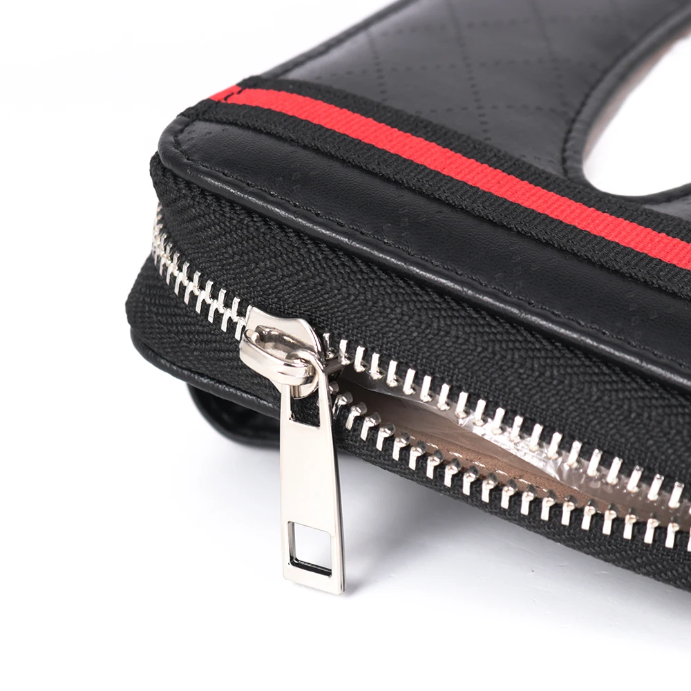 Car tissue box holder Luxury Design Leather Napkin Case Hanging Paper Towel Clip Tissue Box Visor Holder