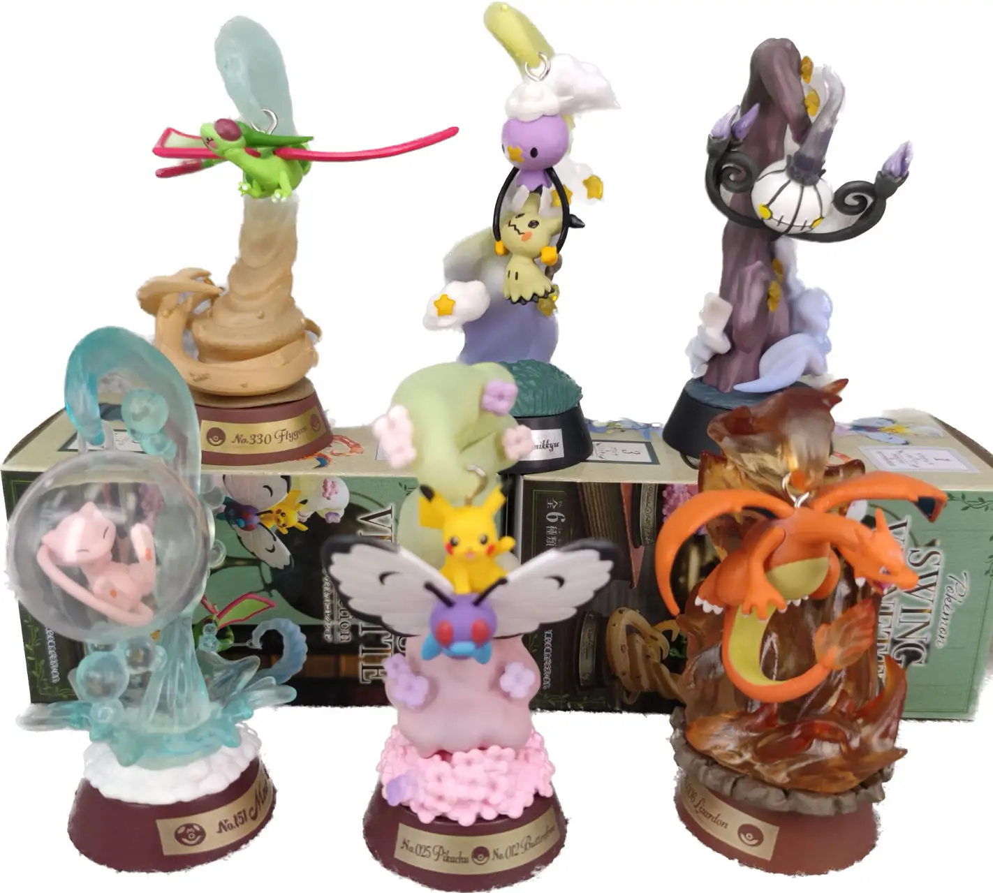 Милые Новые Фигурки Pokemones Swing Vignette коллекция миниатюрных фигурок полный набор 6 упаковок 4 33'