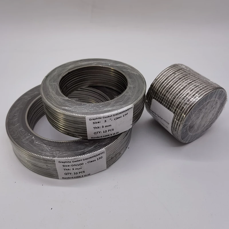 High quality flexible gaskets cheap 304/316 stainless steel filled graphite inner and outer ring spiral wound gasket