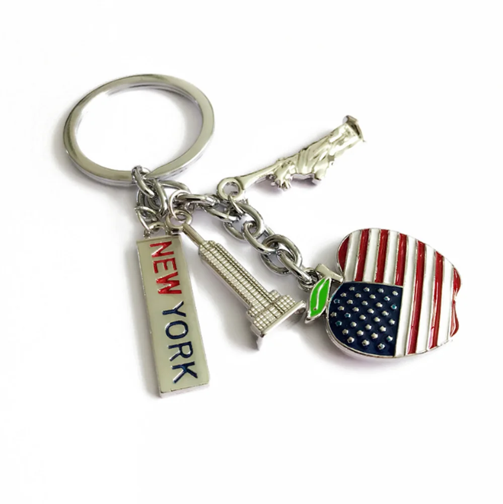 New Style Souvenir Gifts American Statue of Liberty Keychain New York Tourist Gifts Keyring