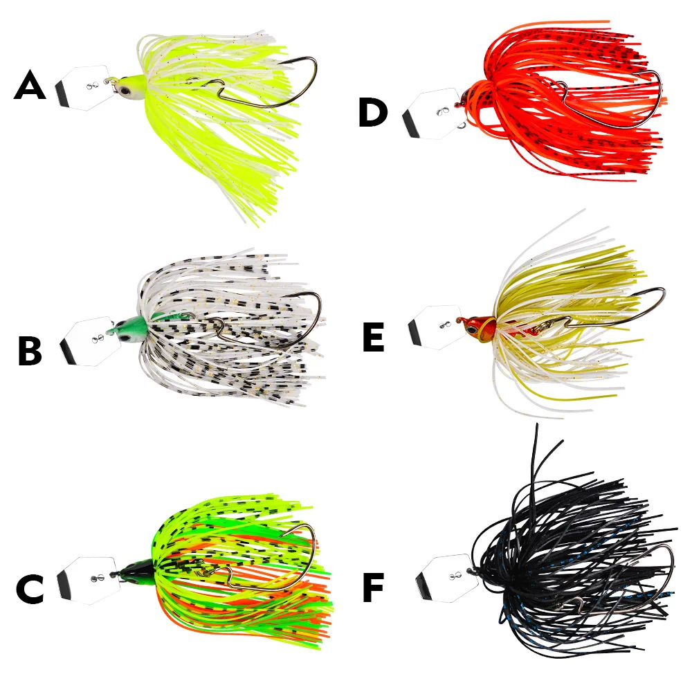 WeiHe DW373 12G/15G/20G 6 colors Chatter bait Buzz bait Buzz Bait Bass Fishing Lure Spinner Bait Top Water Blade Peche