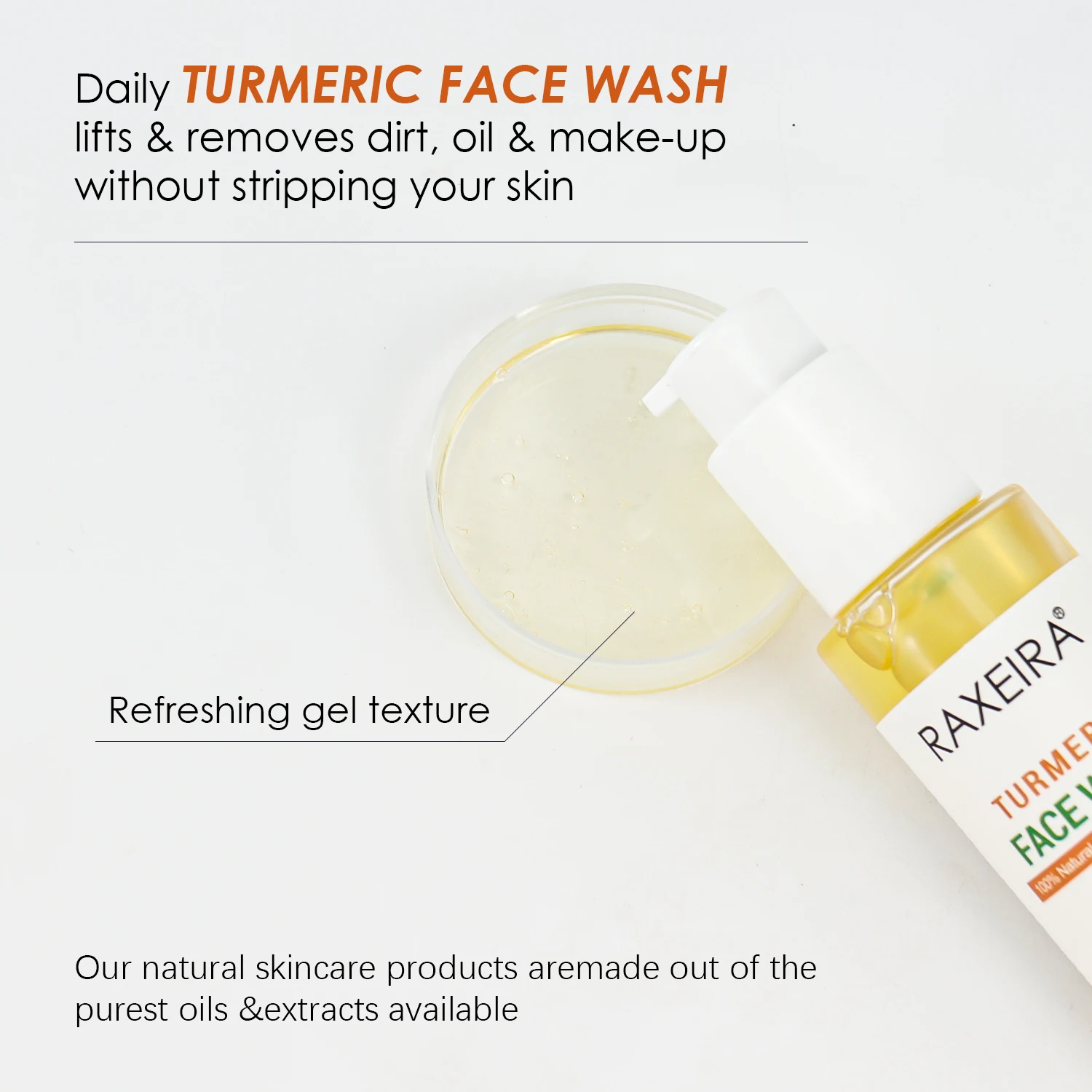 Custom Turmeric Beauty Facial Cleanser Dark Spot Brightening Skin Care Products Facial Cleanser And Moisturizer Face Wash