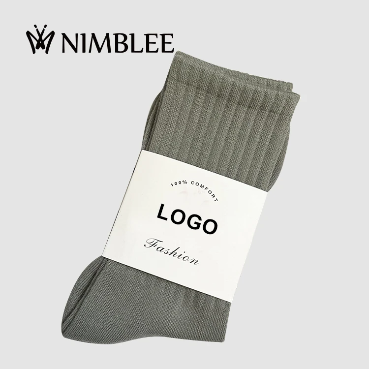 2022 High Quality Low Moq 100% Cotton Fashion Crew Socks Logo Custom Logo Socks Custom Socks