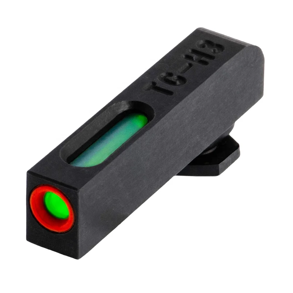 
Red Green Fiber Optic Sight Front & Rear Front with Combat Rear Sights Focus-lock for Glock 17 19 PISTOL 