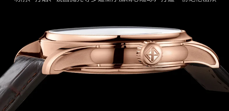 Top grade cow leather strap power show multi function tourbillon waterproof men mechanical watch